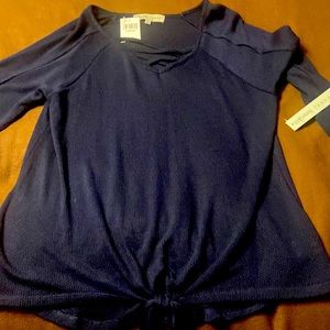 Long sleeve waffle shirt